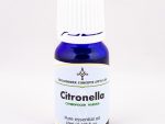 Citronella essential oil’s most useful quality is that of it being an insect repellent. It also helpful with colds, flu and minor infections.