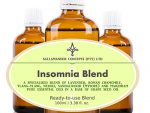 Insomnia Blend - A special blend of Grape seed oil with Lavender, Roman Camomile, Ylang-Ylang Neroli, Sandalwood and Marjoram essential oils.