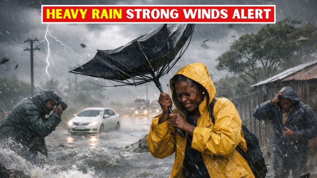 Heavy Rain Strong Winds Alert